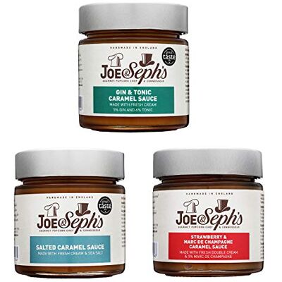 Joe & Seph's Caramel Dessert Sauce Gourmet Selection Set 3 x Jars Handmade in the UK Suitable for Vegetarians Perfect for Home Baking Ice-cream Toppings Spread Cakes 690g Joe & Seph's Caramel Dessert Sauce Gourmet Selection Set 3 x Jars Handmade in the UK Suitable for Vegetarians Perfect for Home Baking Ice-cream Toppings Spread Cakes 690g