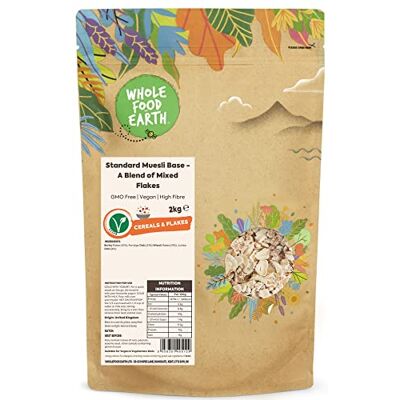 Wholefood Earth Standard Muesli Base A Blend of Mixed Flakes 2 kg GMO Free High Fibre Wholefood Earth Standard Muesli Base A Blend of Mixed Flakes 2 kg GMO Free High Fibre