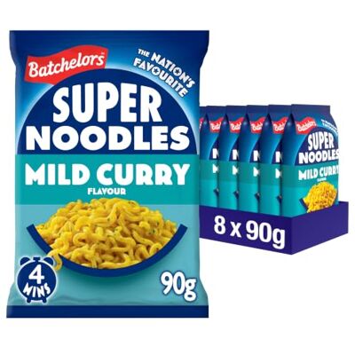Batchelors Super Noodles Curry Flavour, 90 g (8-Pack) Batchelors Super Noodles Curry Flavour, 90 g (8-Pack)