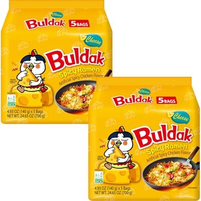 EDE Group Buldak Noodles Cheese Spicy Chicken Flavor Ramen 10 Pack Ramen Instant Noodles Excellent for Snack and Soups EDE Group Buldak Noodles Cheese Spicy Chicken Flavor Ramen 10 Pack Ramen Instant Noodles Excellent for Snack and Soups