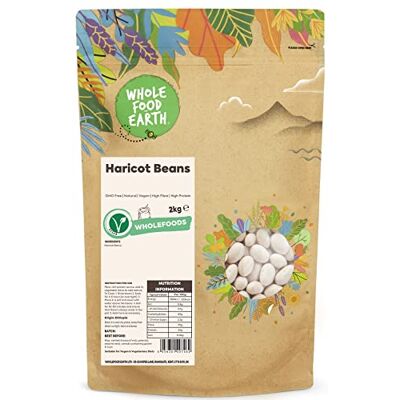Wholefood Earth Haricot Beans 2 kg GMO Free Natural High Fibre High Protein Wholefood Earth Haricot Beans 2 kg GMO Free Natural High Fibre High Protein