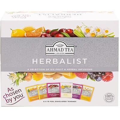 Ahmad Tea Gift Selection Pack Herbal Tea Selection Herbal Infusions & Fruit Infusions 60 Teabags 6 Blends Herbal Tea Gift Set Ahmad Tea Gift Selection Pack Herbal Tea Selection Herbal Infusions & Fruit Infusions 60 Teabags 6 Blends Herbal Tea Gift Set