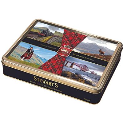 Stewart's Luxury Shortbread Assortment Gifting Tin (400g) Traditionally Made Luxury Scottish Shortbread, Delicious Melt-In-Mouth Biscuits, Ideal Collectable Treat to Share, 40 Years Heritage Stewart's Luxury Shortbread Assortment Gifting Tin (400g) Traditionally Made Luxury Scottish Shortbread, Delicious Melt-In-Mouth Biscuits, Ideal Collectable Treat to Share, 40 Years Heritage