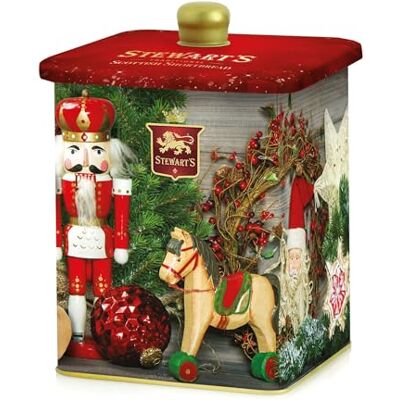 Stewart's Xmas Nutcracker Barrel Shortbread Tin, 450g Stewart's Xmas Nutcracker Barrel Shortbread Tin, 450g