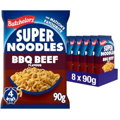 Batchelors Super Noodles BBQ Beef Flavour, (8-Pack) Batchelors Super Noodles BBQ Beef Flavour, (8-Pack)
