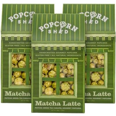 Popcorn Shed Matcha Latte Popcorn 3 Pack, Matcha Lover Snack, Movie Night Snack, 3 x Shed 80g Popcorn Shed Matcha Latte Popcorn 3 Pack, Matcha Lover Snack, Movie Night Snack, 3 x Shed 80g