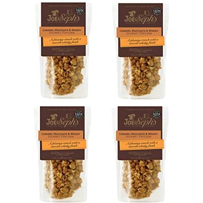 Joe & Seph's Whisky Macchiato Popcorn Pouch 80g Pack of 4 Joe & Seph's Whisky Macchiato Popcorn Pouch 80g Pack of 4