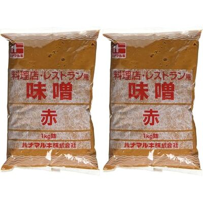 Hanamaruki Ryoriten Aka Miso Paste (1 kg), 1000 Gram (Pack of 2) Hanamaruki Ryoriten Aka Miso Paste (1 kg), 1000 Gram (Pack of 2)
