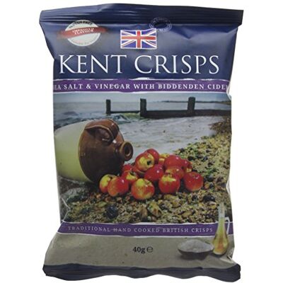 Kent Crisps Limited Kent Crisps Sea Salt/Vinegar with Biddenden Cider 40 g (Pack of 20) Kent Crisps Limited Kent Crisps Sea Salt/Vinegar with Biddenden Cider 40 g (Pack of 20)
