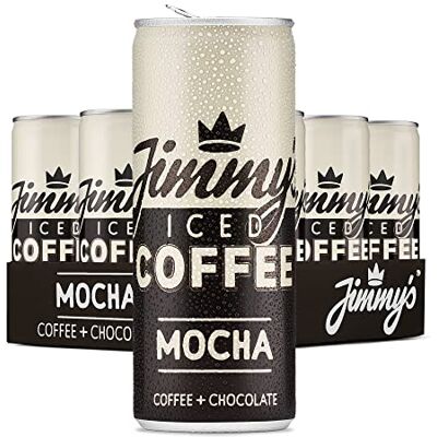 Jimmy's Iced Mocha by Iced Coffee Chocolate Coffee Flavour Multipack of 12 x 250ml SlimCans Refreshing, Ready to Drink Iced Coffee Cans Cold Mocha Drink with Single Origin Arabica Coffee Beans Jimmy's Iced Mocha by Iced Coffee Chocolate Coffee Flavour Multipack of 12 x 250ml SlimCans Refreshing, Ready to Drink Iced Coffee Cans Cold Mocha Drink with Single Origin Arabica Coffee Beans