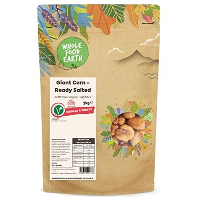 Wholefood Earth Giant Corn Ready Salted 2 kg Crunchy Snack High in Antioxidants Vegan Wholefood Earth Giant Corn Ready Salted 2 kg Crunchy Snack High in Antioxidants Vegan