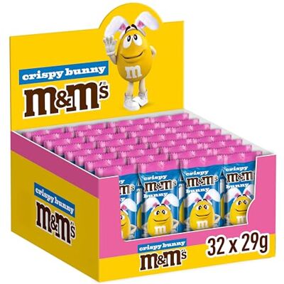 M&M's M&M’s Milk Chocolate Crispy Bunny 32-Pack 29g Each – Bulk Easter Chocolate Bunnies with M&M Minis, Crispy Chocolate Filling, Easter Egg Hunt, Party Bag Filler & Sharing Treat M&M's M&M’s Milk Chocolate Crispy Bunny 32-Pack 29g Each – Bulk Easter Chocolate Bunnies with M&M Minis, Crispy Chocolate Filling, Easter Egg Hunt, Party Bag Filler & Sharing Treat
