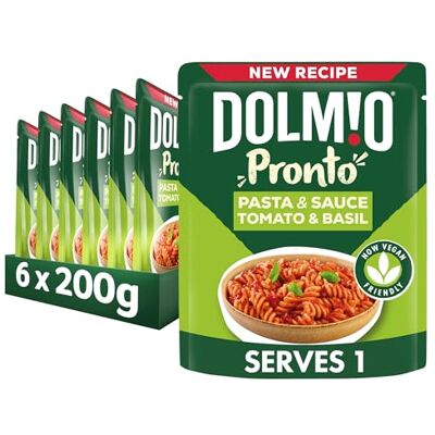 Dolmio Pasta Pronto Tomato & Basil Microwave Fusili with Sauce, Bulk Multipack 6 x 200g Pouches Dolmio Pasta Pronto Tomato & Basil Microwave Fusili with Sauce, Bulk Multipack 6 x 200g Pouches