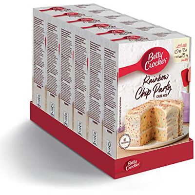 Betty Crocker Rainbow Chip Party Cake Mix 425g (Pack of 6) Betty Crocker Rainbow Chip Party Cake Mix 425g (Pack of 6)