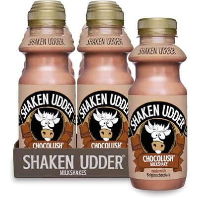 Shaken Udder Chocolush Milkshake,8 x 330ml,Made with Belgian Chocolate,High in Calcium & Protein,Less Than 5% Added Sugar,Vegetarian & Gluten-Free Shaken Udder Chocolush Milkshake,8 x 330ml,Made with Belgian Chocolate,High in Calcium & Protein,Less Than 5% Added Sugar,Vegetarian & Gluten-Free