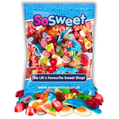 SoSweet Jelly Sweet Mix – 1kg Bulk Bag of Classic Chewy Sweets Party Pick & Mix, Sharing Treats Jelly Selection Long Shelf Life SoSweet Jelly Sweet Mix – 1kg Bulk Bag of Classic Chewy Sweets Party Pick & Mix, Sharing Treats Jelly Selection Long Shelf Life