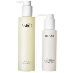 BABOR Cleansing Set for dry skin, with Hy-Oil Cleanser and Hy-Oil Booster Hydrating Herbal Extract, For Pore-deep cleansing, 2-piece
