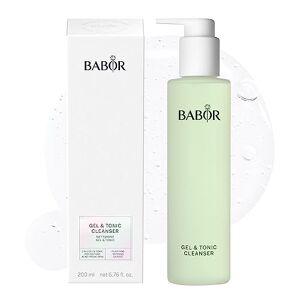 BABOR Gel and Tonic Cleanser for oily and blemished skin, Anti-bacterial cleansing gel and toner in one, Vegan formula, Gel and Tonic 2 in 1, 1 x 200 ml