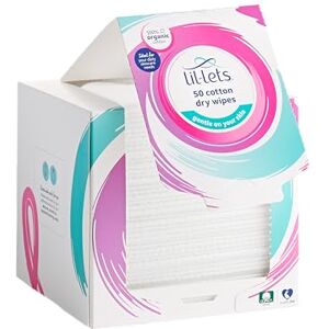 Lil-Lets Cotton Disposable Dry Facial Towels/Wipes x 50 Count (1 Pack), 100% Natural Organic Cotton, Make Up Removal, Dry or Wet use, Dermatologically Tested, Safe for Sensitive Skin, Clean Skincare Lil-Lets Cotton Disposable Dry Facial Towels/Wipes x 50 Count (1 Pack), 100% Natural Organic Cotton, Make Up Removal, Dry or Wet use, Dermatologically Tested, Safe for Sensitive Skin, Clean Skincare
