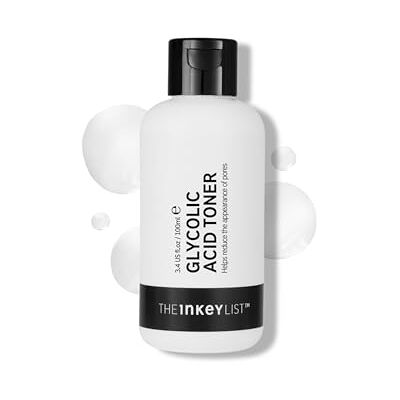 The INKEY List 10% Glycolic Acid Toner 100ml, Includes Witch Hazel, Pore Minimising Toner, Brightens Skin, Vegan Friendly, Suitable for Normal/Oily Skin The INKEY List 10% Glycolic Acid Toner 100ml, Includes Witch Hazel, Pore Minimising Toner, Brightens Skin, Vegan Friendly, Suitable for Normal/Oily Skin