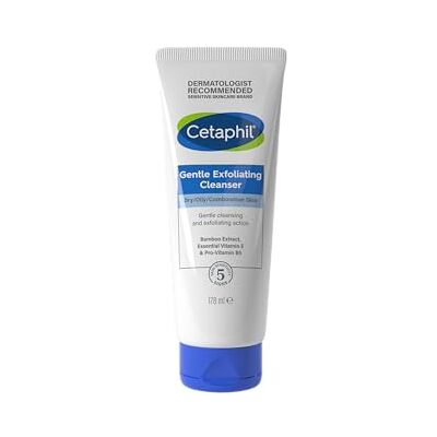 Cetaphil Gentle Exfoliating Face Scrub 178ml For Dry Oily and Combination skin, with Bamboo Extract, Gentle Exfoliation, Facial Cleanser Cetaphil Gentle Exfoliating Face Scrub 178ml For Dry Oily and Combination skin, with Bamboo Extract, Gentle Exfoliation, Facial Cleanser