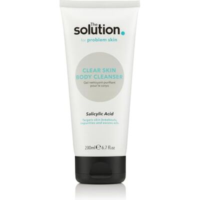 The Solution The Solution Salicylic Acid Clear Skin Body Cleanser (200ml). Back Acne Treatment with Tea Tree, Daily Blemish Control Cleanser for Body, Pore minimiser, Vegan & Cruelty Free Salicylic Acid Shower Gel The Solution The Solution Salicylic Acid Clear Skin Body Cleanser (200ml). Back Acne Treatment with Tea Tree, Daily Blemish Control Cleanser for Body, Pore minimiser, Vegan & Cruelty Free Salicylic Acid Shower Gel