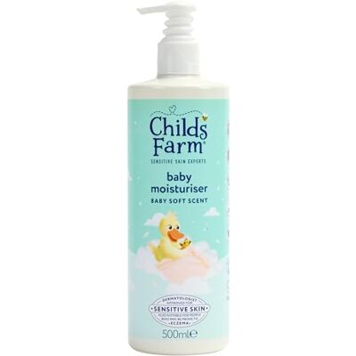 Childs Farm Baby Moisturiser, Baby Soft Scent Moisturising & Hydrating Suitable for Newborns with Dry, Sensitive Skin, 500ml Childs Farm Baby Moisturiser, Baby Soft Scent Moisturising & Hydrating Suitable for Newborns with Dry, Sensitive Skin, 500ml