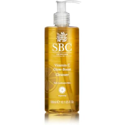 SBC Skincare Vitamin C Glow-Boost Cleanser – Daily Face Wash with Vitamin C, Vitamin E & Hyaluronic Acid to Brighten Dull Skin, Hydrate & Remove Impurities, Vegan, Cruelty-Free, 300 mL SBC Skincare Vitamin C Glow-Boost Cleanser – Daily Face Wash with Vitamin C, Vitamin E & Hyaluronic Acid to Brighten Dull Skin, Hydrate & Remove Impurities, Vegan, Cruelty-Free, 300 mL