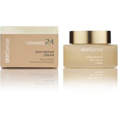 skinSense by Abi Cleeve SkinSense Ceramide24 Rich Repair Cream 50ml, Premium Moisturiser for Sensitive Skin, Fragrance-Free Face Cream, Ceramide Day and Night Cream for Dry Skin, Skin Barrier Repair Cream skinSense by Abi Cleeve SkinSense Ceramide24 Rich Repair Cream 50ml, Premium Moisturiser for Sensitive Skin, Fragrance-Free Face Cream, Ceramide Day and Night Cream for Dry Skin, Skin Barrier Repair Cream