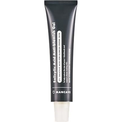 ManCave 2% Salicylic Acid Anti-Blemish Gel, Blackhead Remover, Gentle Exfoliation, Vegan-Friendly, Suitable for All Skin Types, Post-Consumer Recycled Packaging, Effective Skin Care, 40ml ManCave 2% Salicylic Acid Anti-Blemish Gel, Blackhead Remover, Gentle Exfoliation, Vegan-Friendly, Suitable for All Skin Types, Post-Consumer Recycled Packaging, Effective Skin Care, 40ml