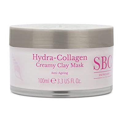 SBC Skincare Hydra-Collagen Creamy Clay Mask 100ml, Collagen Face Mask, Detoxifies Your Skin, Refines Pores and Improves Radiance SBC Skincare Hydra-Collagen Creamy Clay Mask 100ml, Collagen Face Mask, Detoxifies Your Skin, Refines Pores and Improves Radiance