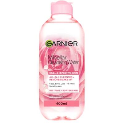 Garnier Micellar Rose Cleansing Water, Gentle face Cleanser & Makeup Remover, Hypoallergenic. Vegan Formula, Suitable For Dull And Sensitive Skin, Glow Boosting Formula, Dermatologically Tested, 400ml Garnier Micellar Rose Cleansing Water, Gentle face Cleanser & Makeup Remover, Hypoallergenic. Vegan Formula, Suitable For Dull And Sensitive Skin, Glow Boosting Formula, Dermatologically Tested, 400ml
