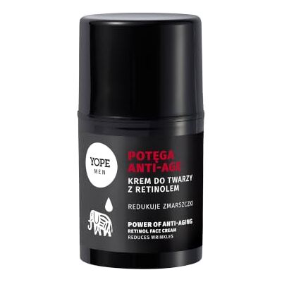 Yope Men Face Cream, Anti-age & Wrinkle Reduction, Retinol & Polyglutamic ACID, Power Anti-age, 50 ml Yope Men Face Cream, Anti-age & Wrinkle Reduction, Retinol & Polyglutamic ACID, Power Anti-age, 50 ml