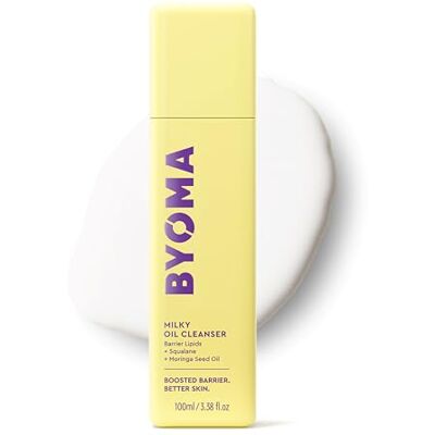 BYOMA Milky Oil Cleanser (100ml) Hydrating Facial Cleanser with Skin Barrier Repair Deeply Hydrated and Nourished Skin, No Oily Residue, Vegan BYOMA Milky Oil Cleanser (100ml) Hydrating Facial Cleanser with Skin Barrier Repair Deeply Hydrated and Nourished Skin, No Oily Residue, Vegan