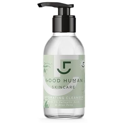 Good Human Hydrating Cleansing Face Wash Gentle on Dry Sensitive Skin 100% Natural Salicylic Acid Organic Aloe Vera Fragrance Free 200ml Good Human Hydrating Cleansing Face Wash Gentle on Dry Sensitive Skin 100% Natural Salicylic Acid Organic Aloe Vera Fragrance Free 200ml