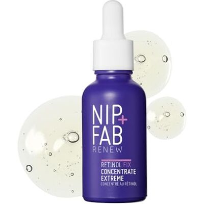 Nip+Fab NIP + FAB Retinol Fix Booster Extreme – 0.3% Stabilised Retinol Facial Treatment with Aloe Vera for Fine Lines, Wrinkles and Pore Refining, Resurfacing Serum for Smooth Radiant Skin, Vegan, 30ml Nip+Fab NIP + FAB Retinol Fix Booster Extreme – 0.3% Stabilised Retinol Facial Treatment with Aloe Vera for Fine Lines, Wrinkles and Pore Refining, Resurfacing Serum for Smooth Radiant Skin, Vegan, 30ml