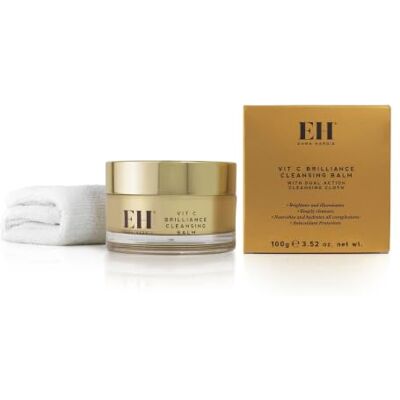 Emma Hardie Vit C Brilliance Cleansing Balm 100g with Dual Action Cleansing Cloth, Removes SPF, Impurities & Long-Wear Makeup, Brightening, Nourishing Balm-to-Milk Cleanser for Dull, Tired Skin Emma Hardie Vit C Brilliance Cleansing Balm 100g with Dual Action Cleansing Cloth, Removes SPF, Impurities & Long-Wear Makeup, Brightening, Nourishing Balm-to-Milk Cleanser for Dull, Tired Skin