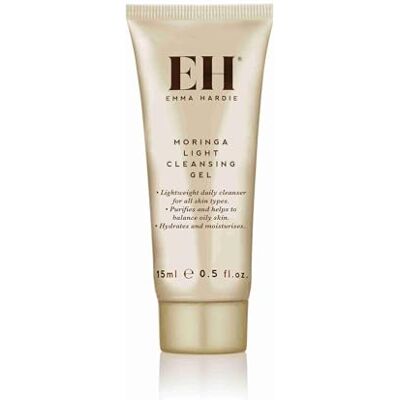 Emma Hardie Travel Size Moringa Light Cleansing Gel 15ml, Removes Makeup, SPF & Everyday Impurities, Hydrating Cleanser with Moringa Oil & Glycerin, Vegan Skincare for All Skin Types Emma Hardie Travel Size Moringa Light Cleansing Gel 15ml, Removes Makeup, SPF & Everyday Impurities, Hydrating Cleanser with Moringa Oil & Glycerin, Vegan Skincare for All Skin Types