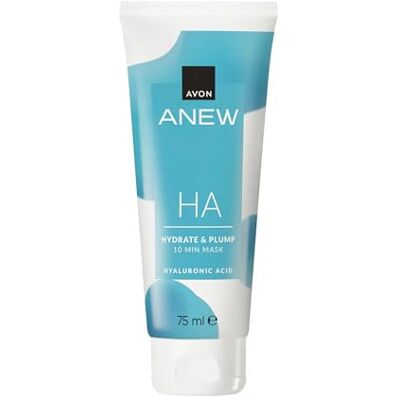 Avon Anew HA Hydrate and Plump 10 Min Mask 75ml, Perfect Hydration Pick Me Up, Contains Hyaluronic Acid, Co-created by Dermatologists and Scientists, Cruelty Free Avon Anew HA Hydrate and Plump 10 Min Mask 75ml, Perfect Hydration Pick Me Up, Contains Hyaluronic Acid, Co-created by Dermatologists and Scientists, Cruelty Free