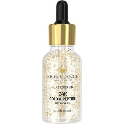 BIOBALANCE back to nature BioBalance 24K Gold & Peptide Super Serum 30ml Fine Line Treatment Peptide Super Serum Radient Glow Forehead Wrinkle Crows Feet Reduction BIOBALANCE back to nature BioBalance 24K Gold & Peptide Super Serum 30ml Fine Line Treatment Peptide Super Serum Radient Glow Forehead Wrinkle Crows Feet Reduction