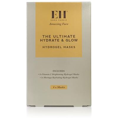 Emma Hardie Hydrogel Facial Mask Set, Vitamin C Brightening & Moringa Hydrating, Nourishing & Radiance Boosting, 4 Masks Emma Hardie Hydrogel Facial Mask Set, Vitamin C Brightening & Moringa Hydrating, Nourishing & Radiance Boosting, 4 Masks