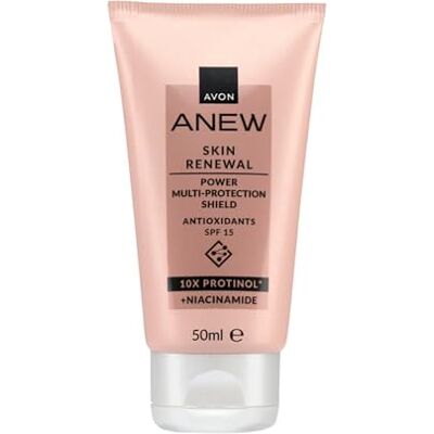 Avon Anew Renewal Power Multi-Protection Shield Day Cream, Formulated with Antioxidants and SPF15 Protection, Restores Collagen Loss for Firmer Looking Skin, Cruelty Free Avon Anew Renewal Power Multi-Protection Shield Day Cream, Formulated with Antioxidants and SPF15 Protection, Restores Collagen Loss for Firmer Looking Skin, Cruelty Free