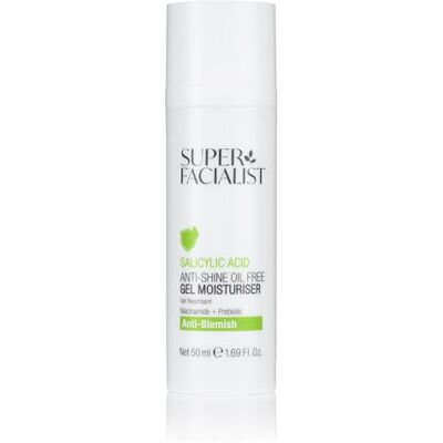 Super Facialist Anti Blemish Clarifying Gel Moisturiser with Salicylic Acid Hydrating Oil-Free Face Cream with Niacinamide for Acne Treatment & Blackhead Remover, Vegan Friendly 50ml Super Facialist Anti Blemish Clarifying Gel Moisturiser with Salicylic Acid Hydrating Oil-Free Face Cream with Niacinamide for Acne Treatment & Blackhead Remover, Vegan Friendly 50ml
