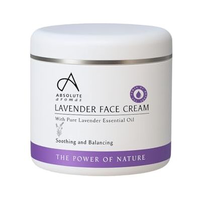Absolute Aromas Lavender Face Cream 260ml Calming, Hydrating & Nourishing Moisturiser with Pure Lavender Essential Oil Absolute Aromas Lavender Face Cream 260ml Calming, Hydrating & Nourishing Moisturiser with Pure Lavender Essential Oil