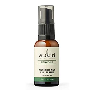 Sukin Signature Antioxidant Eye Serum 35ml with a blend of Aloe Vera and Cucumber; cruelty free & vegan friendly fragrance free, fight the signs of premature ageing. Sukin Signature Antioxidant Eye Serum 35ml with a blend of Aloe Vera and Cucumber; cruelty free & vegan friendly fragrance free, fight the signs of premature ageing.