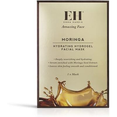 Emma Hardie Moringa Hydrating Hydrogel Facial Mask (1 Piece) Sheet Mask with Moringa Seed Extract, Hyaluronic Acid & Collagen, For Dry, Dehydrated Skin, Nourishing Treatment for Healthy Glow Emma Hardie Moringa Hydrating Hydrogel Facial Mask (1 Piece) Sheet Mask with Moringa Seed Extract, Hyaluronic Acid & Collagen, For Dry, Dehydrated Skin, Nourishing Treatment for Healthy Glow
