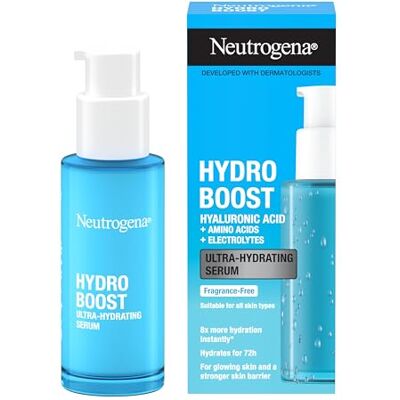Neutrogena Hydro Boost Ultra-Hydrating Serum (1x 30ml), Fragrance-Free Face Serum, 8x More Hydration for up to 72H, Hydration Serum with Hyaluronic Acid, Amino Acids and Electrolytes for Dewy Skin Neutrogena Hydro Boost Ultra-Hydrating Serum (1x 30ml), Fragrance-Free Face Serum, 8x More Hydration for up to 72H, Hydration Serum with Hyaluronic Acid, Amino Acids and Electrolytes for Dewy Skin