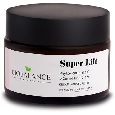 BIOBALANCE back to nature BioBalance Super Lift Cream 50ml Firming Moisturiser Cream Smoothes Wrinkles & Fine Lines Improves Elasticity All Skin Types including Sensitive Skin Bakuchiol BIOBALANCE back to nature BioBalance Super Lift Cream 50ml Firming Moisturiser Cream Smoothes Wrinkles & Fine Lines Improves Elasticity All Skin Types including Sensitive Skin Bakuchiol