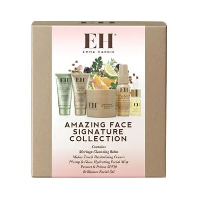 Emma Hardie Amazing Face Spa Collection Kit: Contains 6pcs of Iconic Travel Sized Skincare Products, including Moringa Cleansing Balm and Facial Oil, Perfect for Travelling, Natural and Cruelty Free Emma Hardie Amazing Face Spa Collection Kit: Contains 6pcs of Iconic Travel Sized Skincare Products, including Moringa Cleansing Balm and Facial Oil, Perfect for Travelling, Natural and Cruelty Free