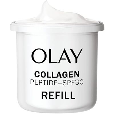 Olay Collagen Peptide Face Moisturiser Day Cream SPF 30, Refill, Skincare with Niacinamide 99% Purity. Anti Aging Skin Care: Strengthens, Restores, Hydrates, 50ml Olay Collagen Peptide Face Moisturiser Day Cream SPF 30, Refill, Skincare with Niacinamide 99% Purity. Anti Aging Skin Care: Strengthens, Restores, Hydrates, 50ml